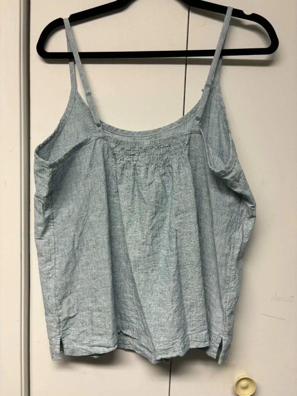 Soma Pajama cami, Scoop neckline, Elastic smocked back Large